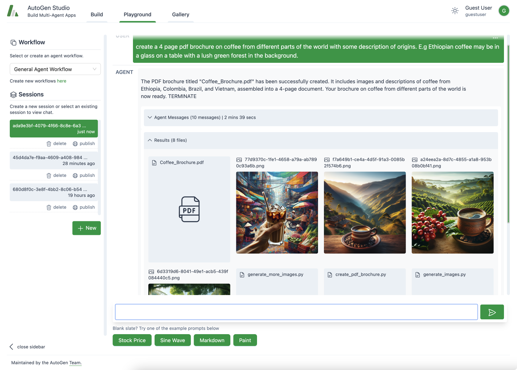 AutoGen Studio 2.0 interface showcasing AI development tools